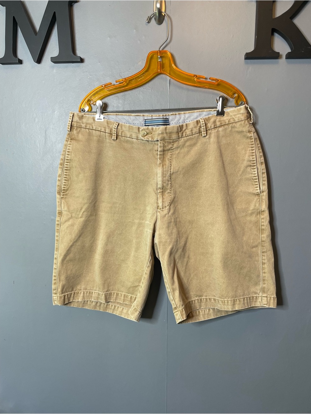 Peter Millar Flat Front Pima Cotton‎ Shorts Tan Size 36